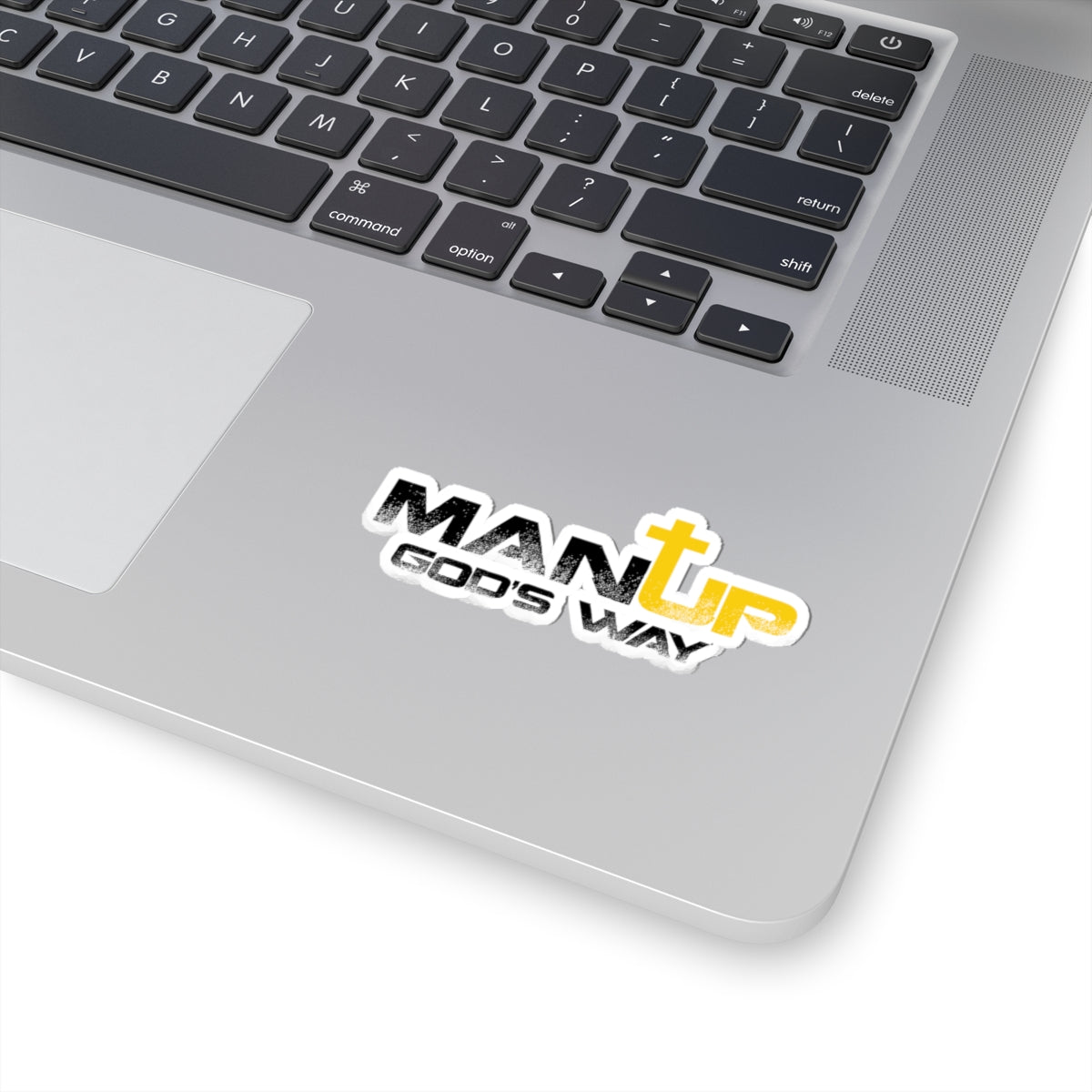 Custom Shaped Stickers - Man Up God's Way
