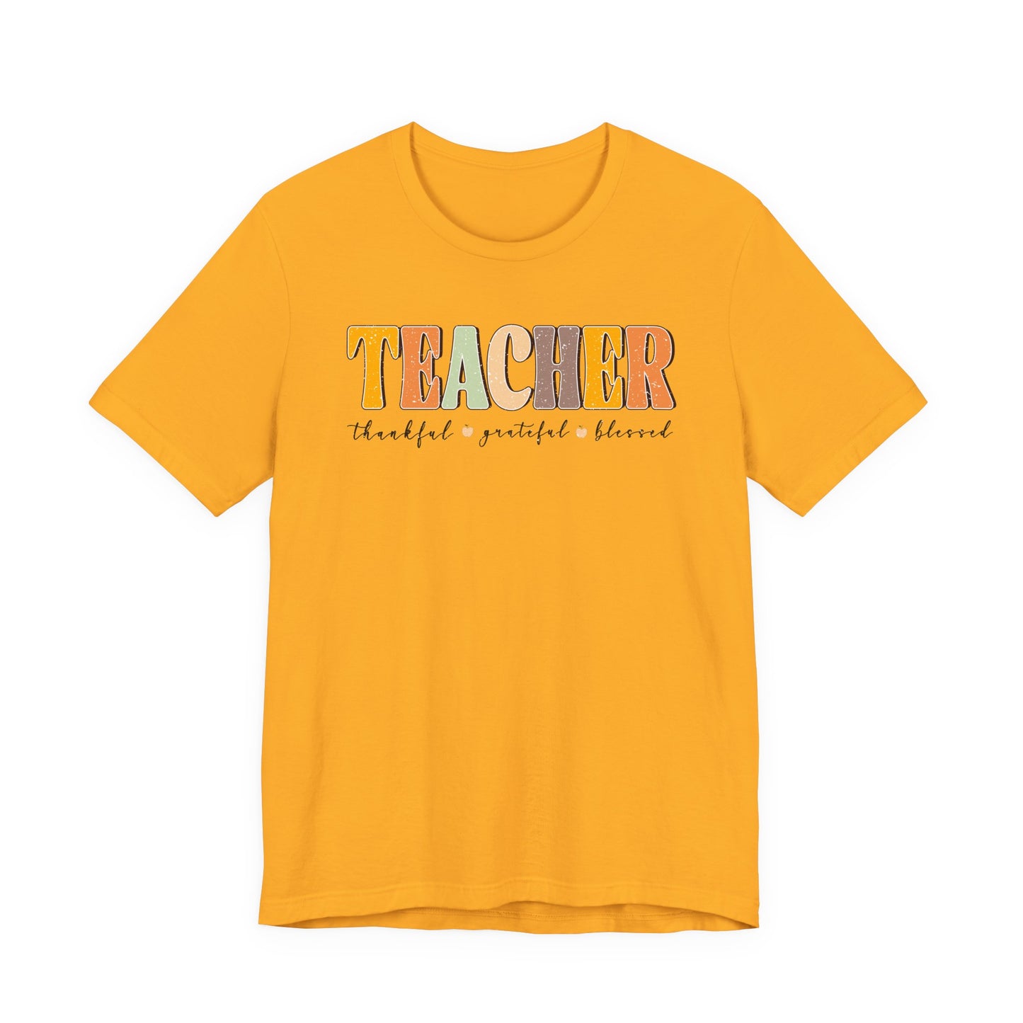 Teacher Thankful Grateful Blessed Shirt | Bella Canvas Fall Teacher T-Shirt | Thanksgiving Teacher Outfit | Autumn Teacher Tee