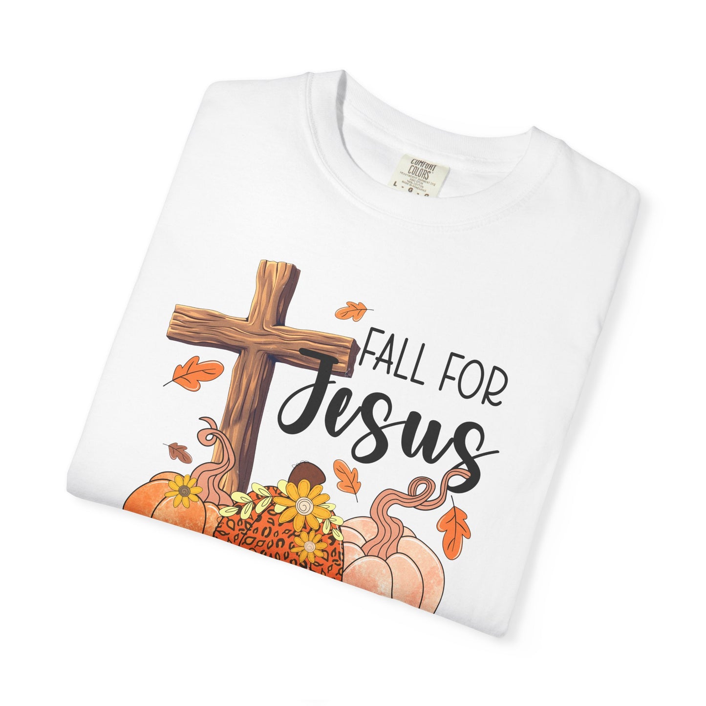 Comfort Colors Fall for Jesus Shirt | Christian Autumn T-Shirt | Faith Based Graphic Tee | Thanksgiving Religious Shirt