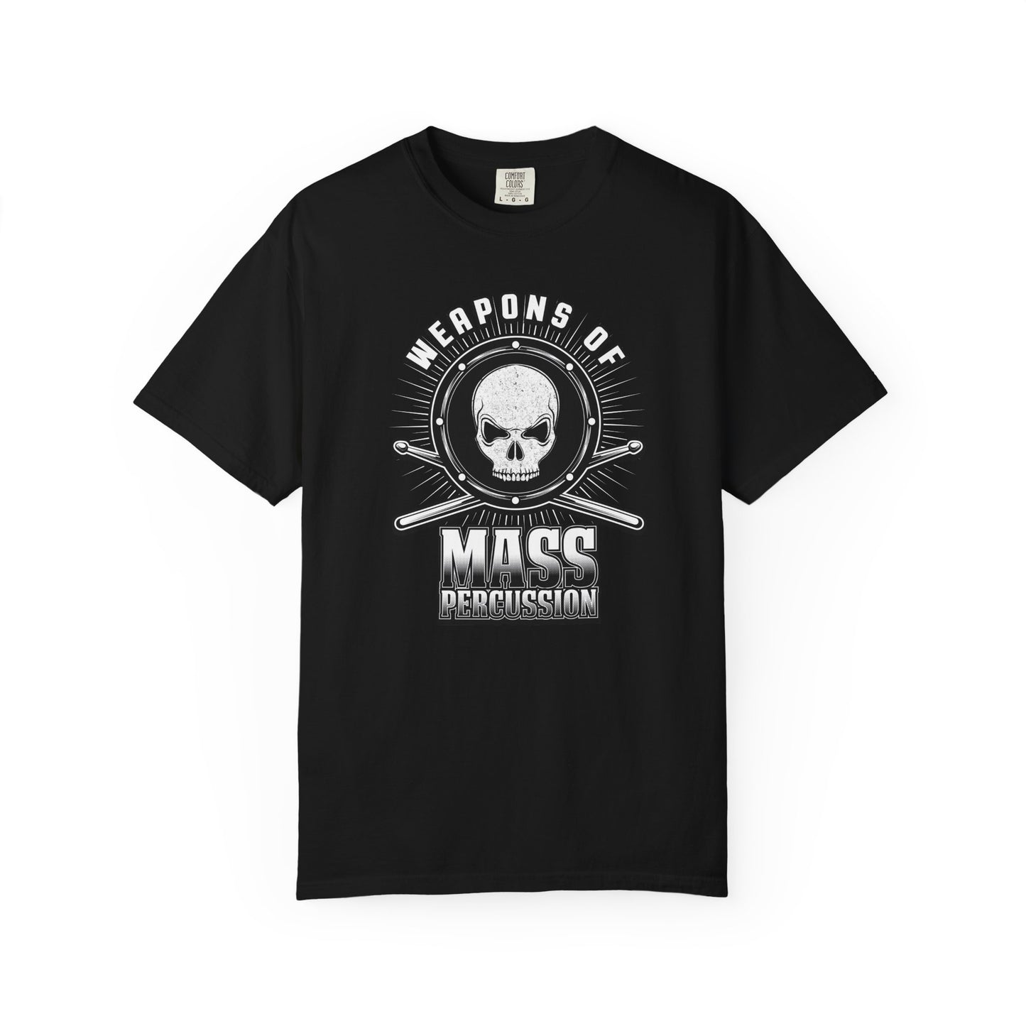 Weapons of Mass Percussion Shirt | Drummer T-Shirt | Comfort Colors Band Tee | Music Lover Gift | Percussionist Graphic Tee