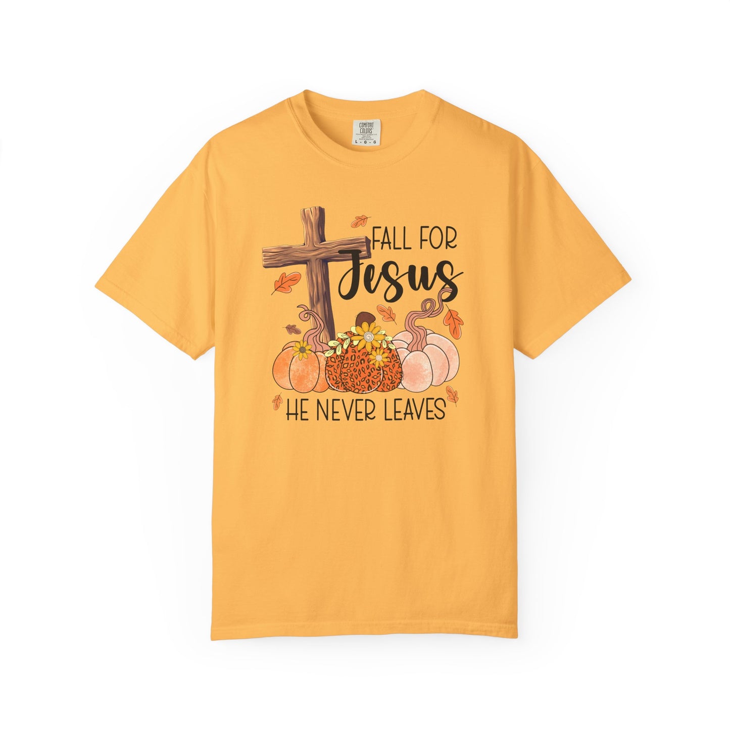 Comfort Colors Fall for Jesus Shirt | Christian Autumn T-Shirt | Faith Based Graphic Tee | Thanksgiving Religious Shirt