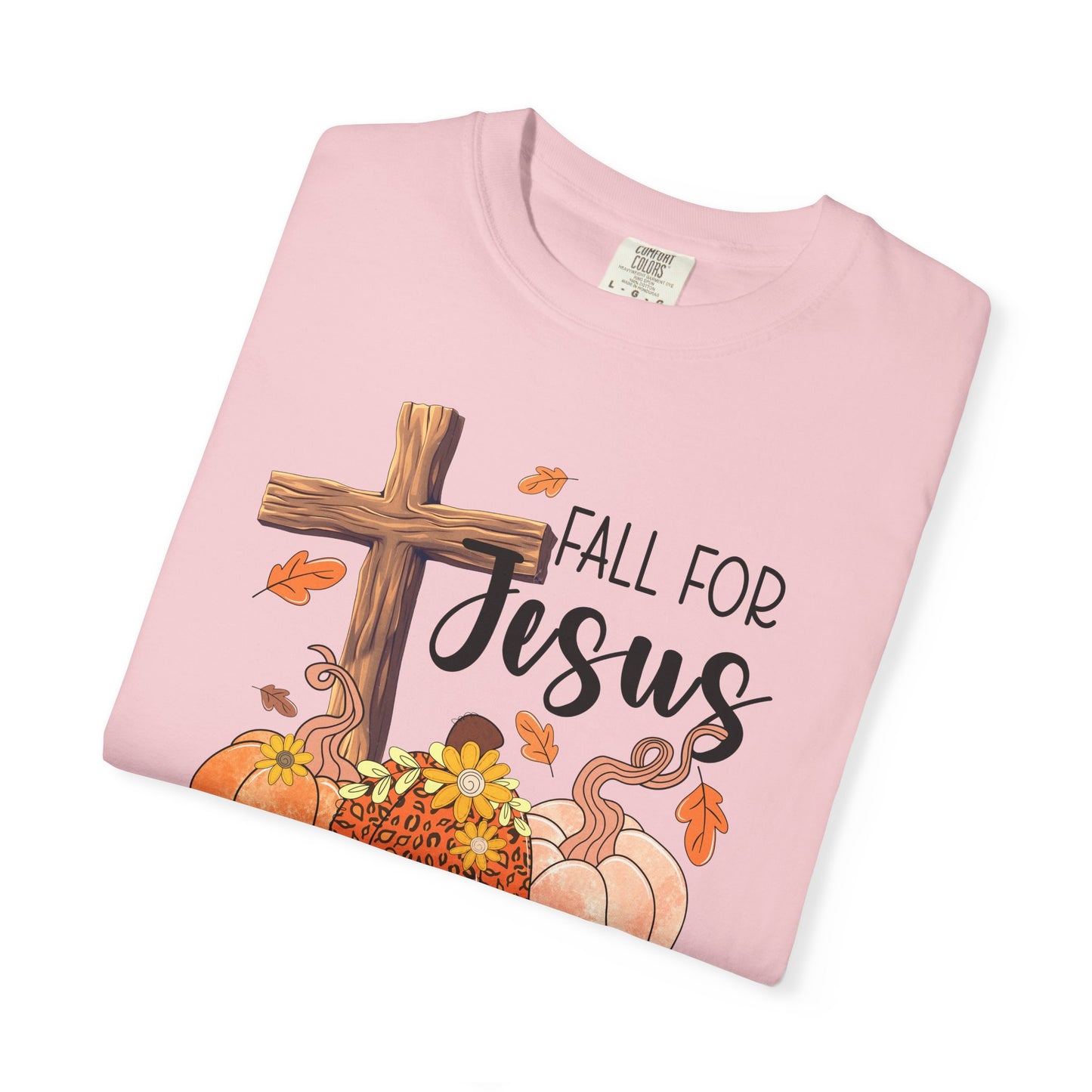 Comfort Colors Fall for Jesus Shirt | Christian Autumn T-Shirt | Faith Based Graphic Tee | Thanksgiving Religious Shirt