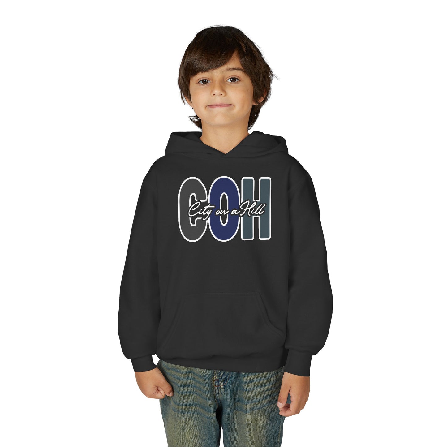 YOUTH - Classic Pullover Hoodie - City on a Hill