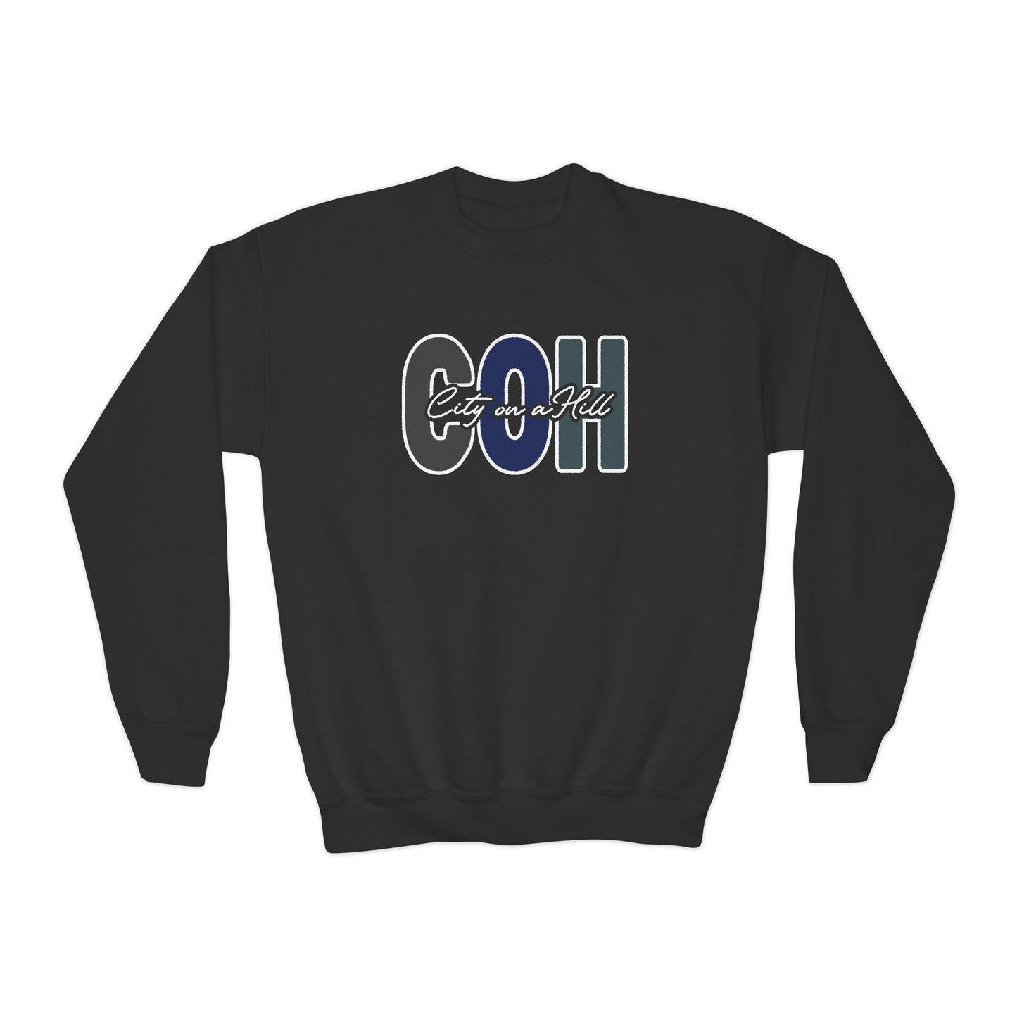 YOUTH - Basic Crewneck Pullover Sweatshirt - City on a Hill