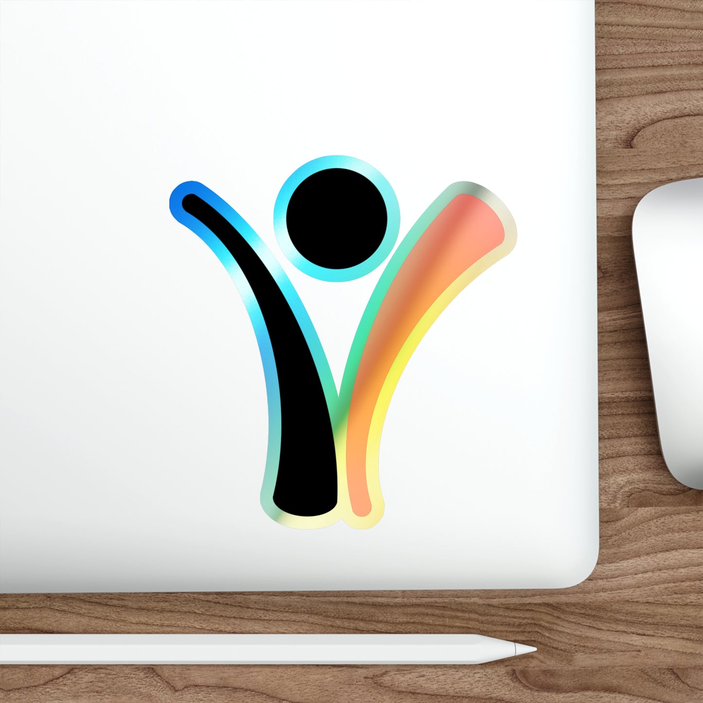 Holographic Die-Cut Sticker - Living with Purpose