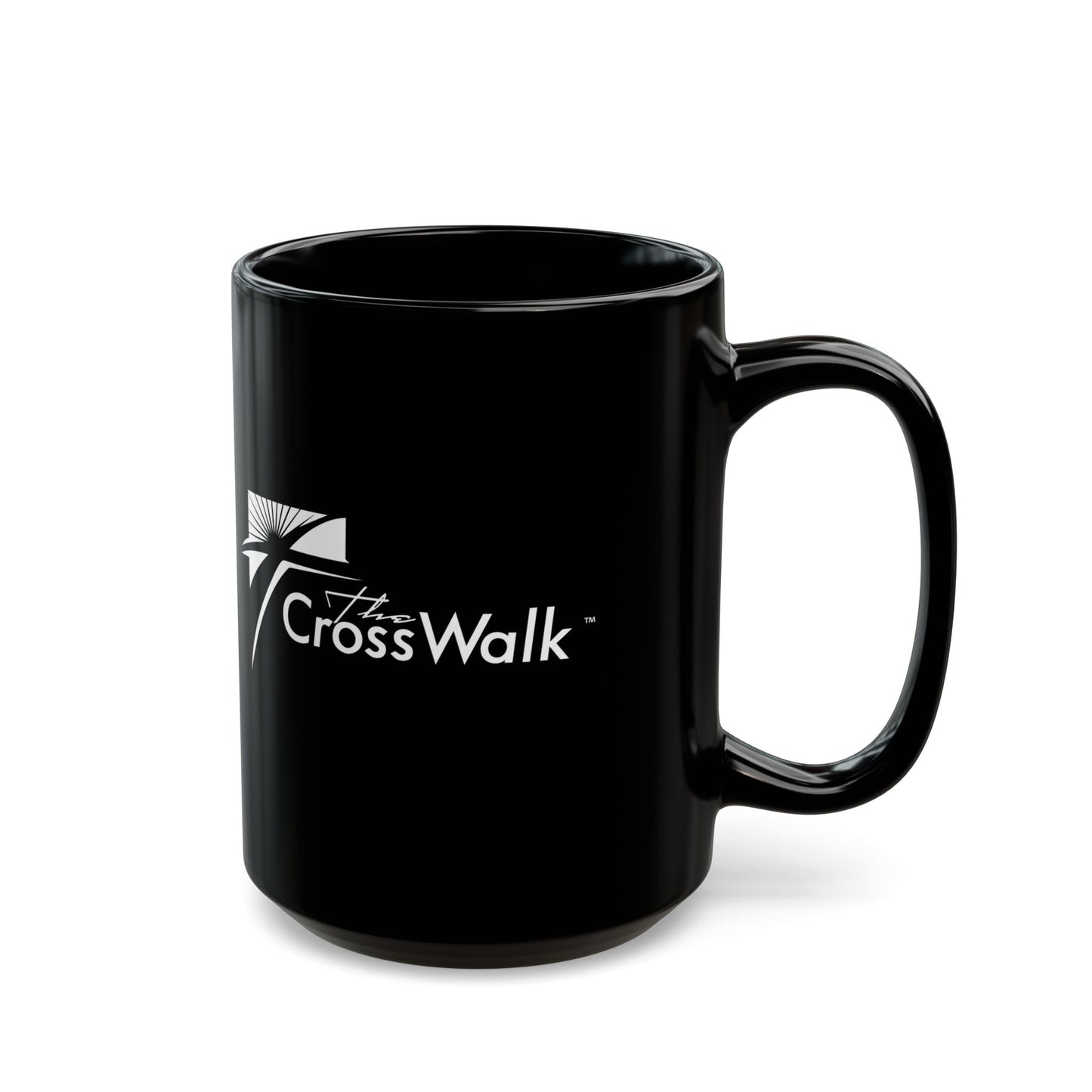 The Crosswalk Church Black Mugs