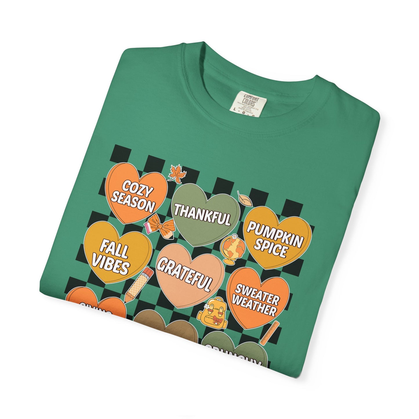 Comfort Colors Candy Hearts Shirt | Valentines Day Graphic Tee | Cute Pastel Heart T-Shirt | Unisex Love Shirt Gift