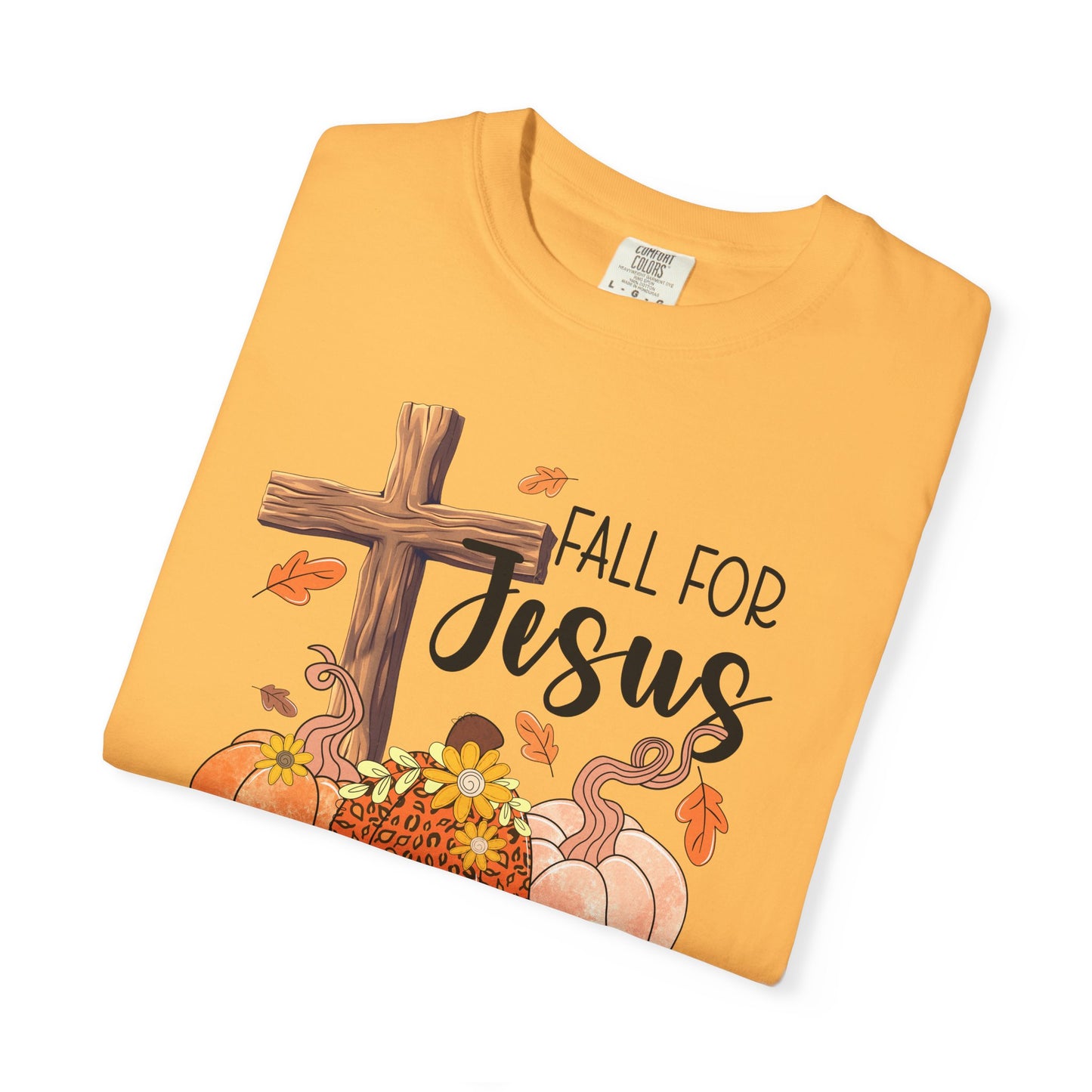 Comfort Colors Fall for Jesus Shirt | Christian Autumn T-Shirt | Faith Based Graphic Tee | Thanksgiving Religious Shirt