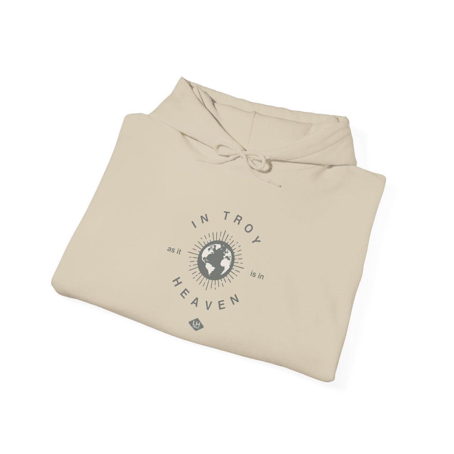 Hoodie — 'In That Heaven' Minimal Earth Graphic Pullover