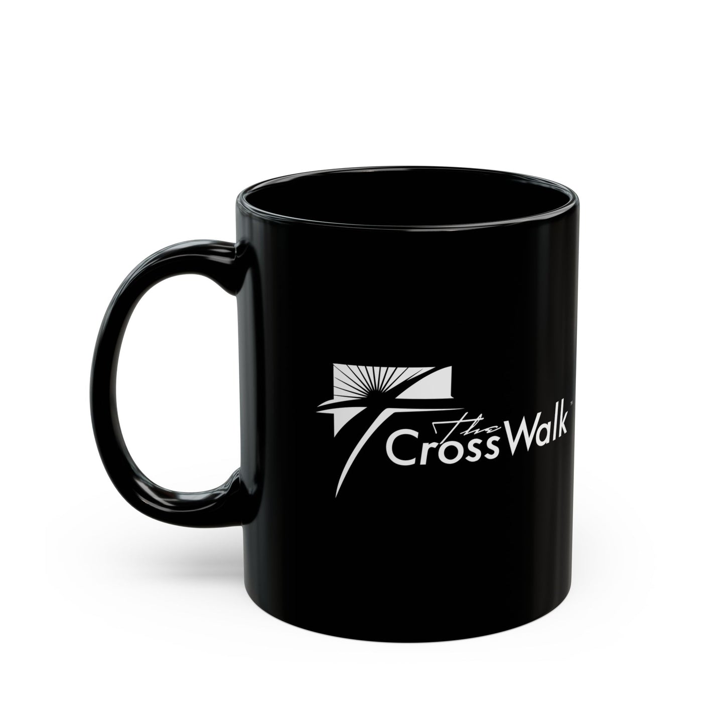 The Crosswalk Church Black Mugs