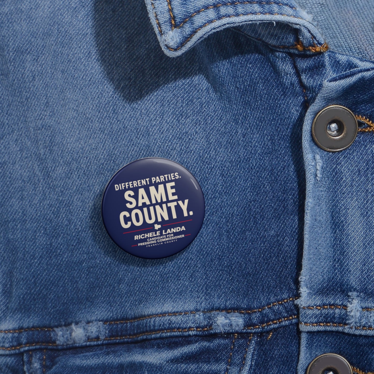 Pin Button - Different Parties- Same County