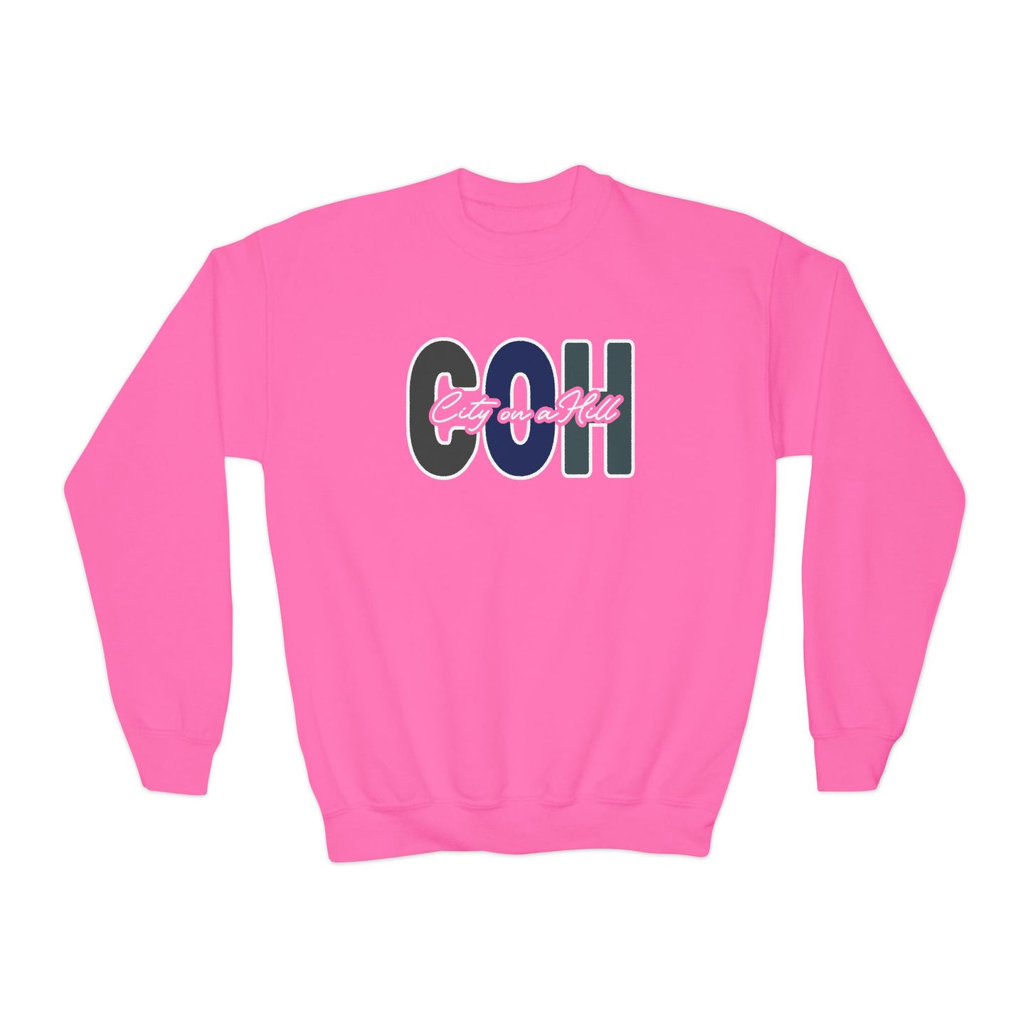 YOUTH - Basic Crewneck Pullover Sweatshirt - City on a Hill
