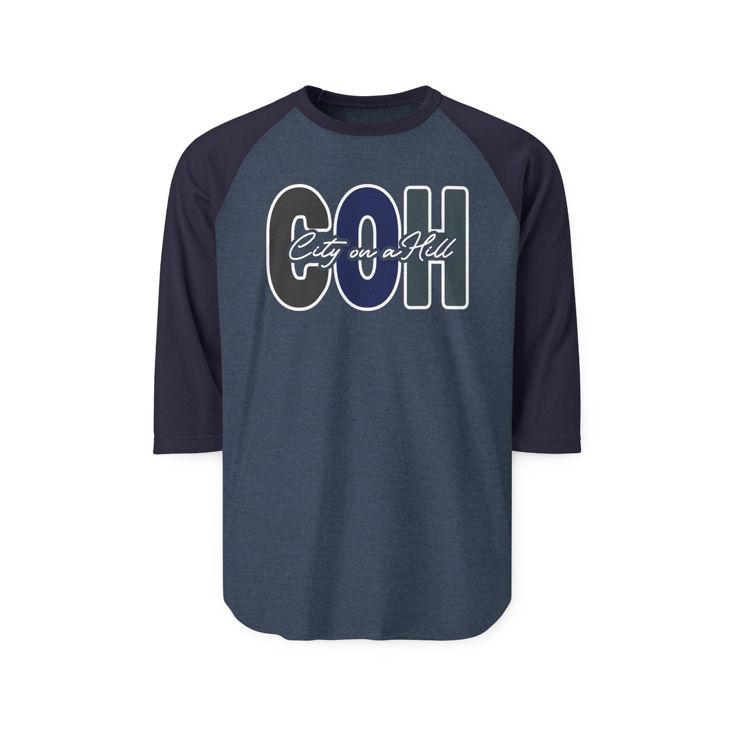ADULT - 3/4 Sleeve Raglan Shirt - City on a Hill