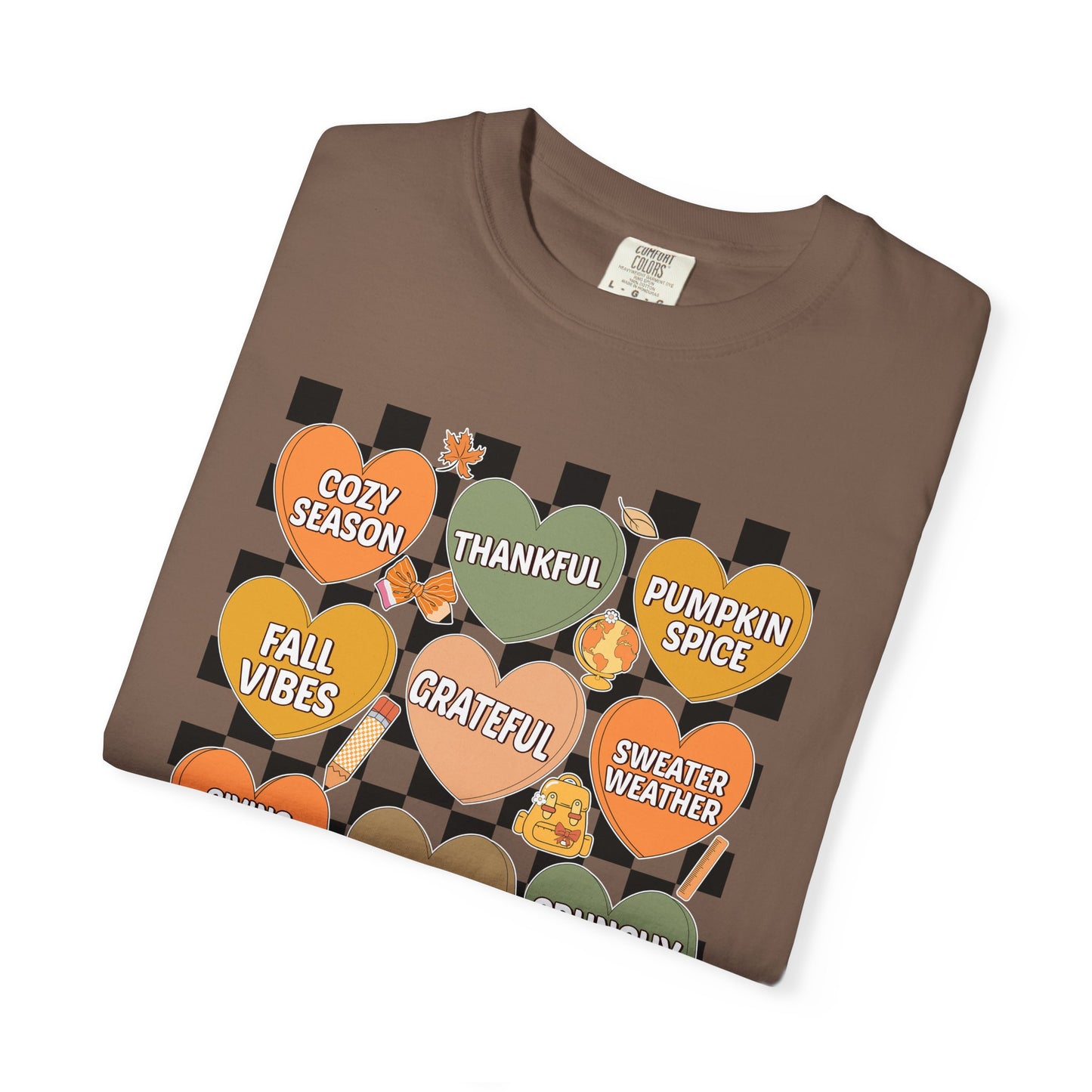 Comfort Colors Candy Hearts Shirt | Valentines Day Graphic Tee | Cute Pastel Heart T-Shirt | Unisex Love Shirt Gift