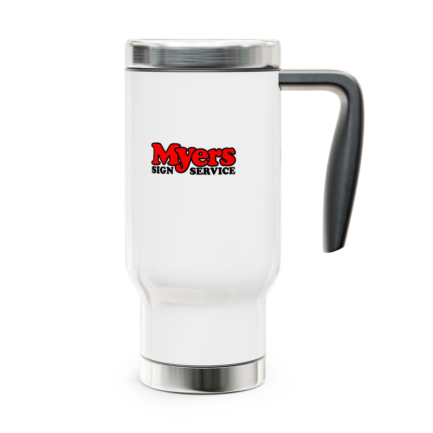 Stainless Steel Travel Mug with Handle 14oz - Myers Sign Service