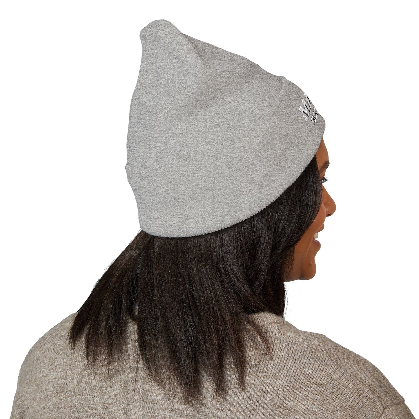 Embroidered Cuffed Beanie - Man Up God's Way