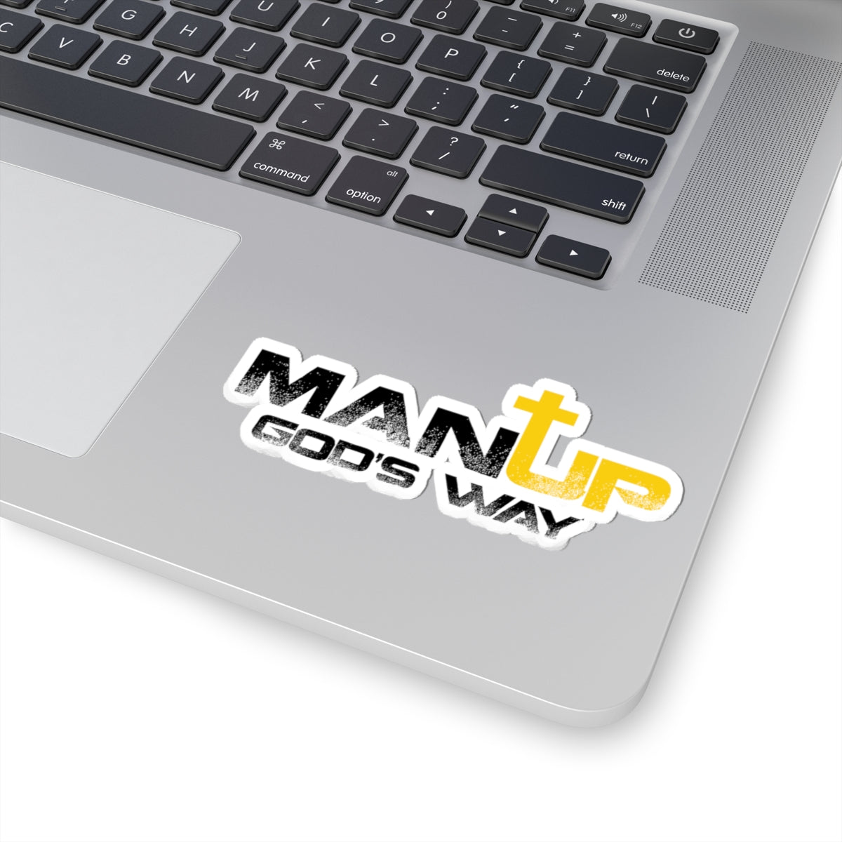Custom Shaped Stickers - Man Up God's Way