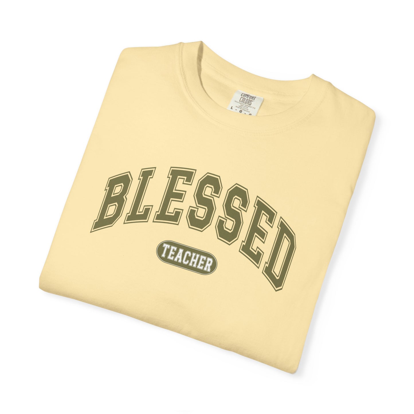 Comfort Colors Blessed Teacher Shirt | Inspirational Teacher T-Shirt | Cute Teacher Graphic Tee | Unisex Teacher Gift