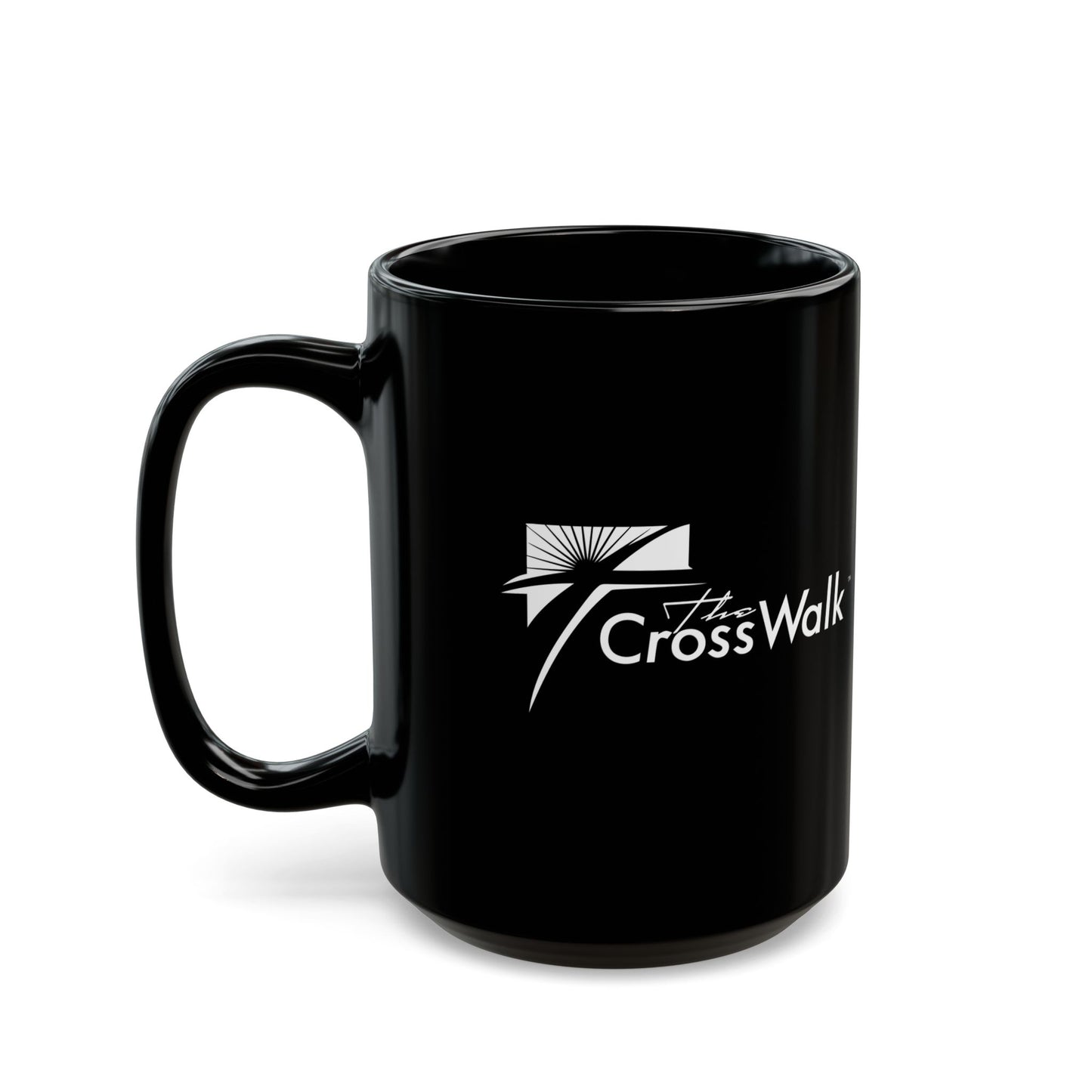 The Crosswalk Church Black Mugs