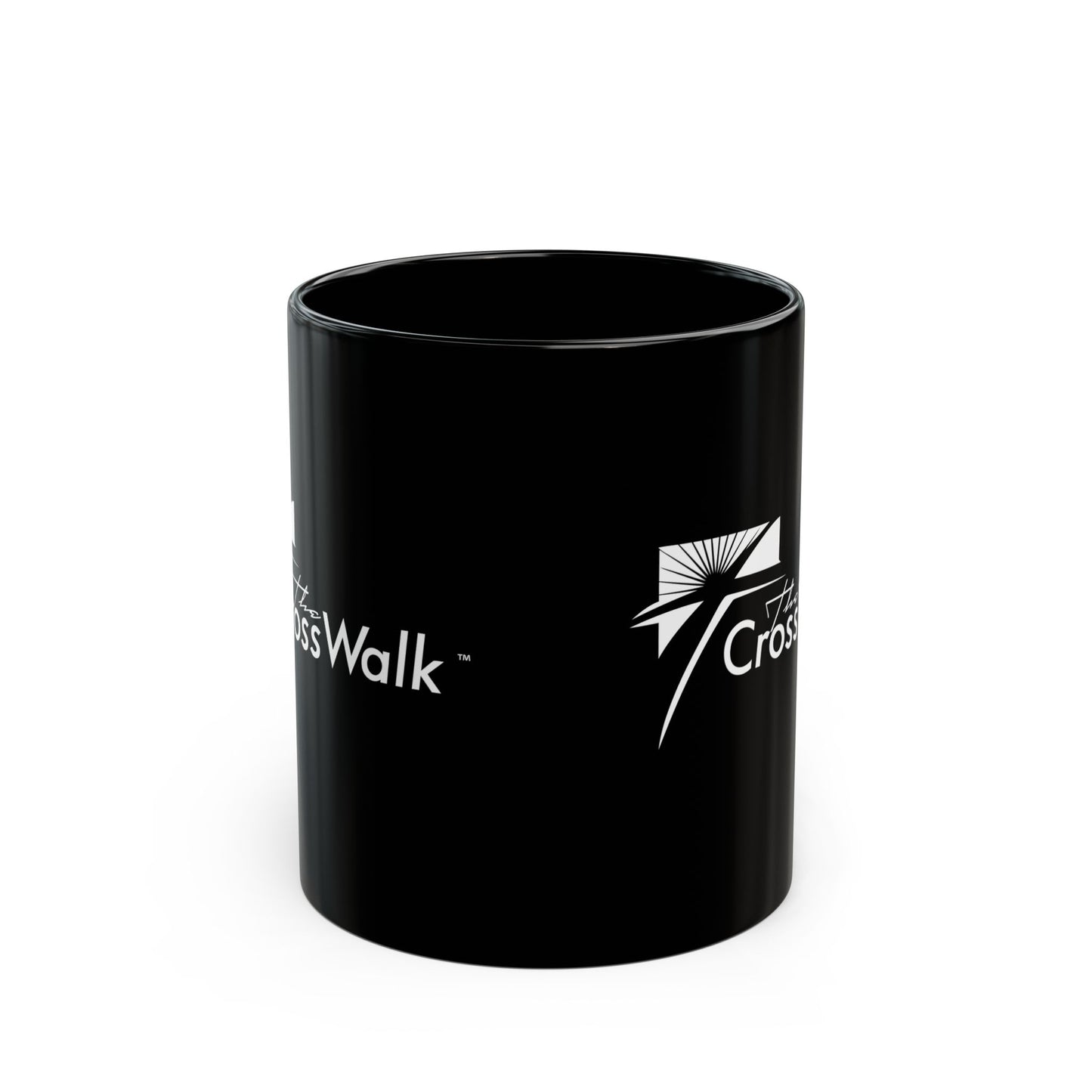 The Crosswalk Church Black Mugs