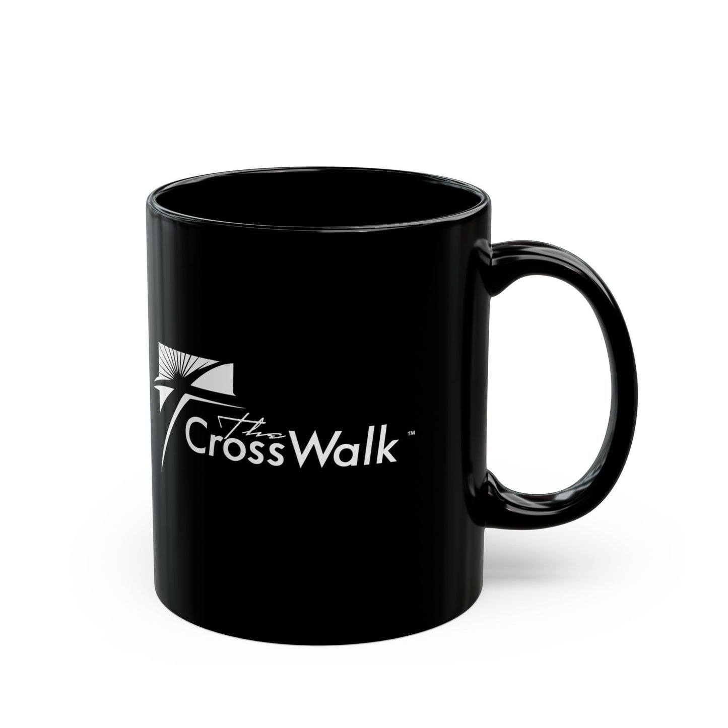 The Crosswalk Church Black Mugs