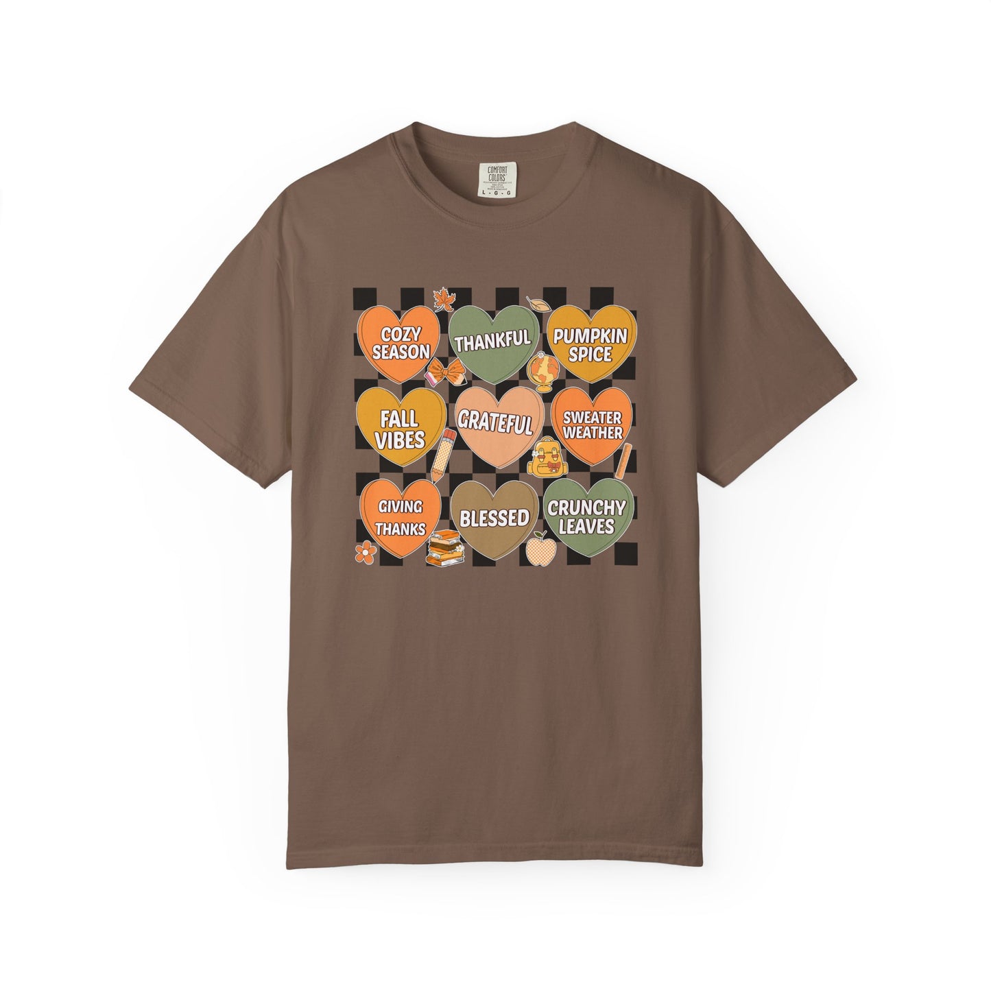 Comfort Colors Candy Hearts Shirt | Valentines Day Graphic Tee | Cute Pastel Heart T-Shirt | Unisex Love Shirt Gift