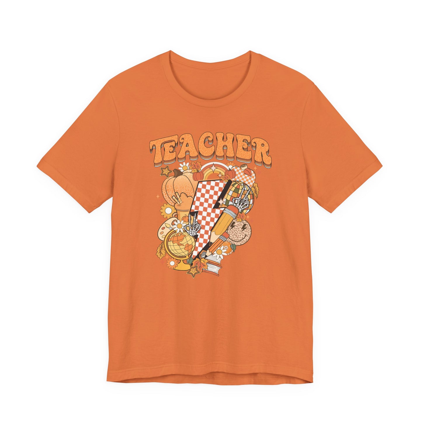 Teacher Lightning Bolt Shirt | Bella Canvas Teacher T-Shirt | Teacher with Electricity Icon | Cute Teacher Graphic Tee