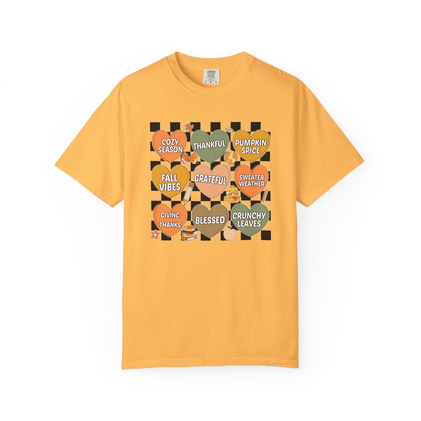Comfort Colors Candy Hearts Shirt | Valentines Day Graphic Tee | Cute Pastel Heart T-Shirt | Unisex Love Shirt Gift