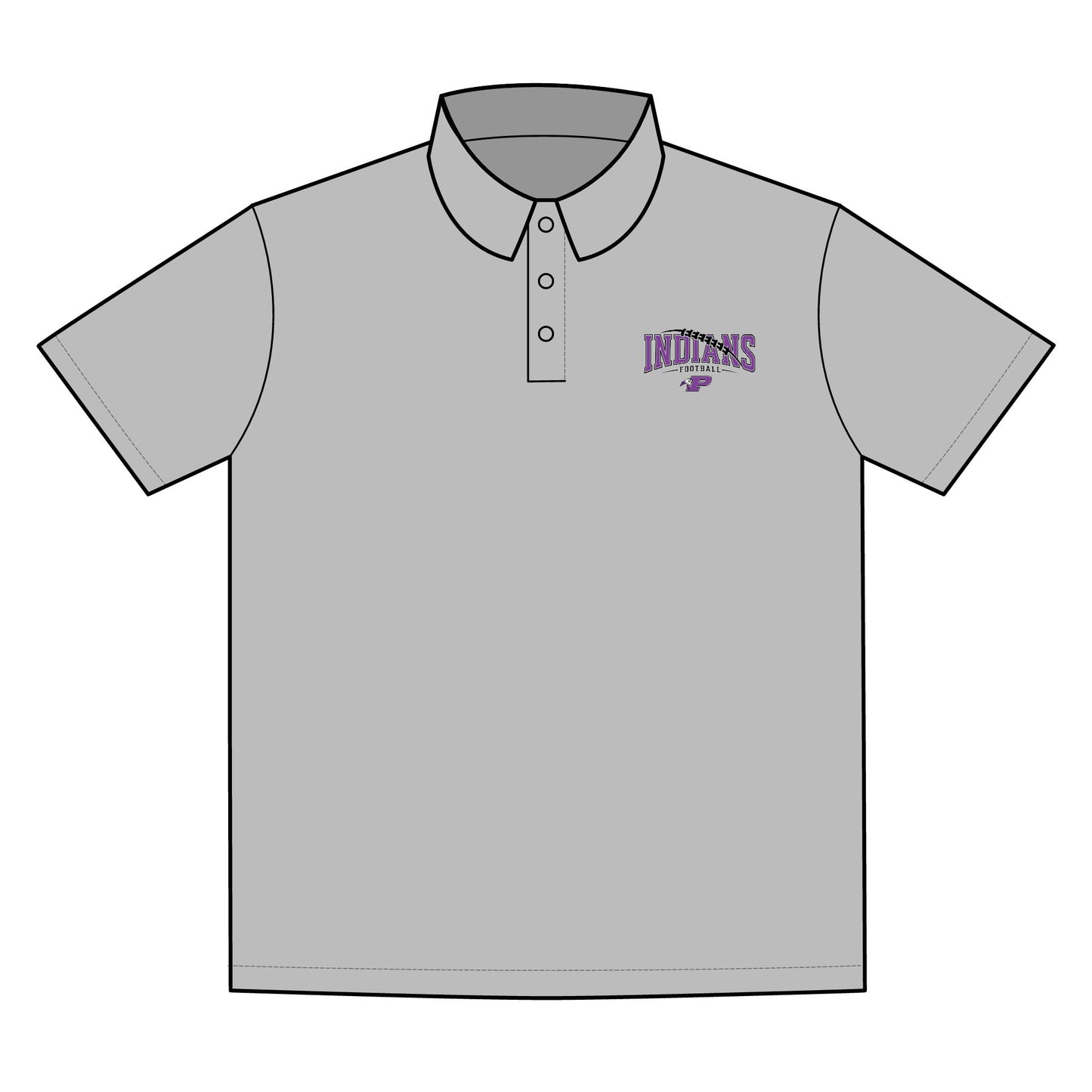 Polyester Polo Shirt - Indians Football 2 - Friends of Pacific Football