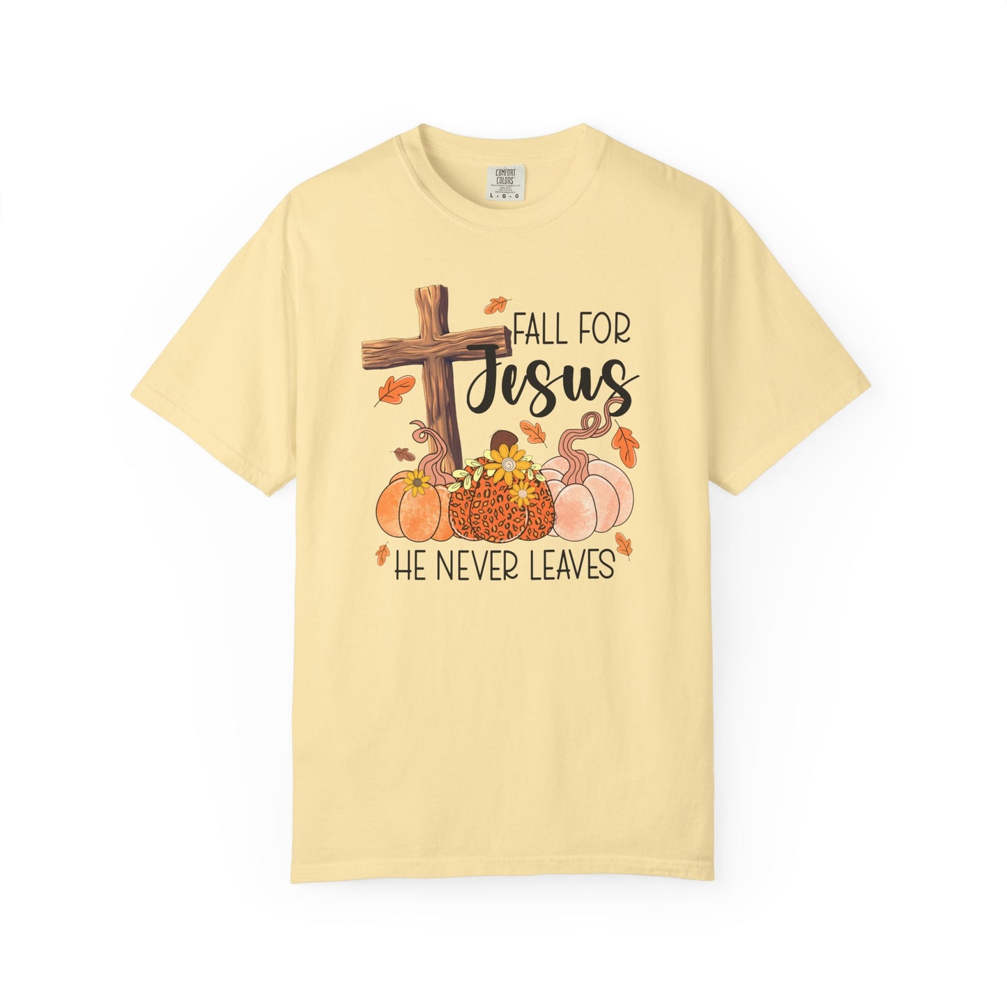 Comfort Colors Fall for Jesus Shirt | Christian Autumn T-Shirt | Faith Based Graphic Tee | Thanksgiving Religious Shirt