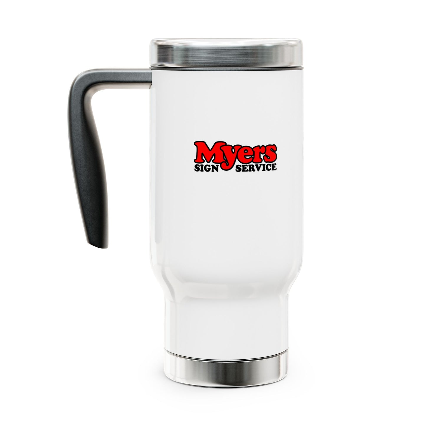 Stainless Steel Travel Mug with Handle 14oz - Myers Sign Service