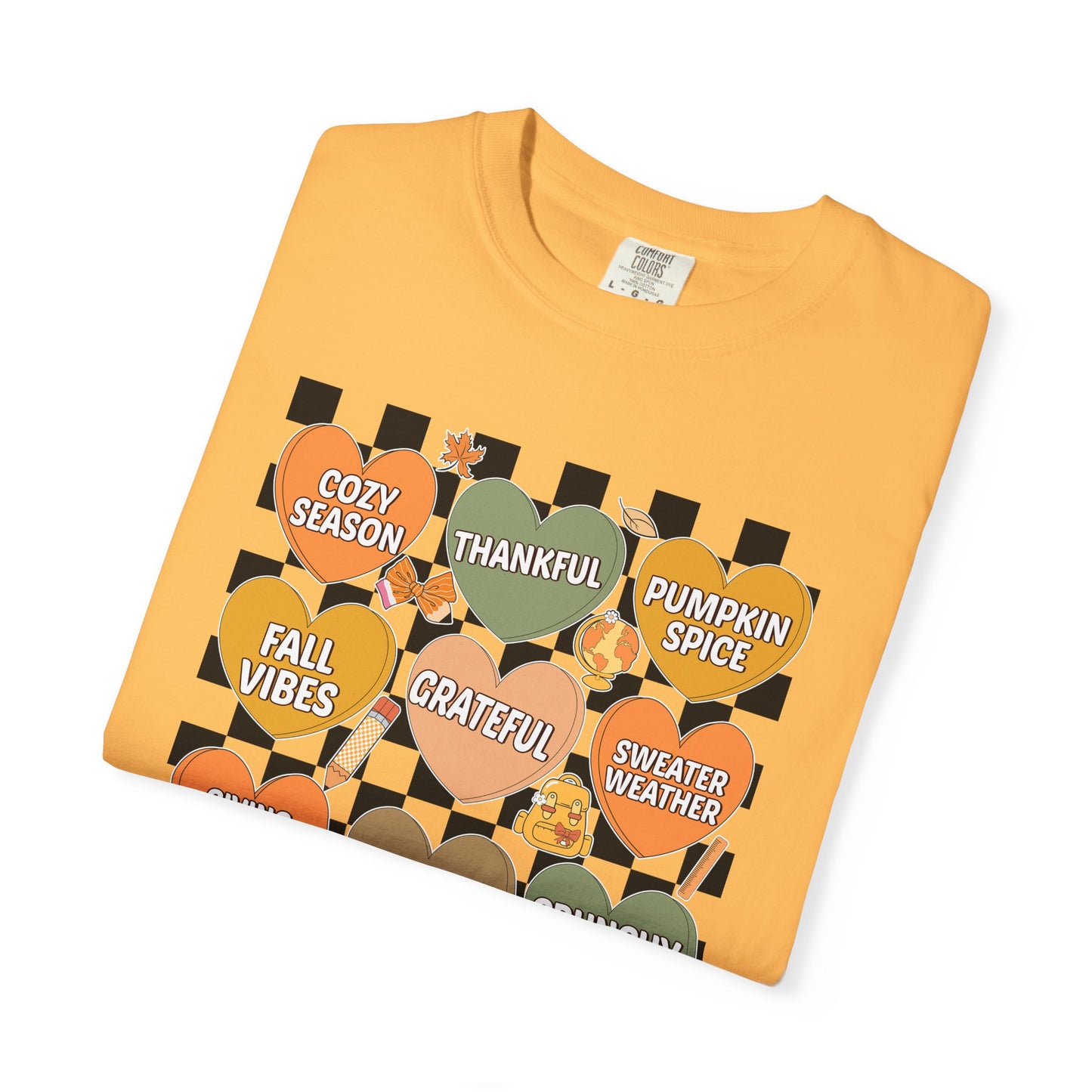 Comfort Colors Candy Hearts Shirt | Valentines Day Graphic Tee | Cute Pastel Heart T-Shirt | Unisex Love Shirt Gift