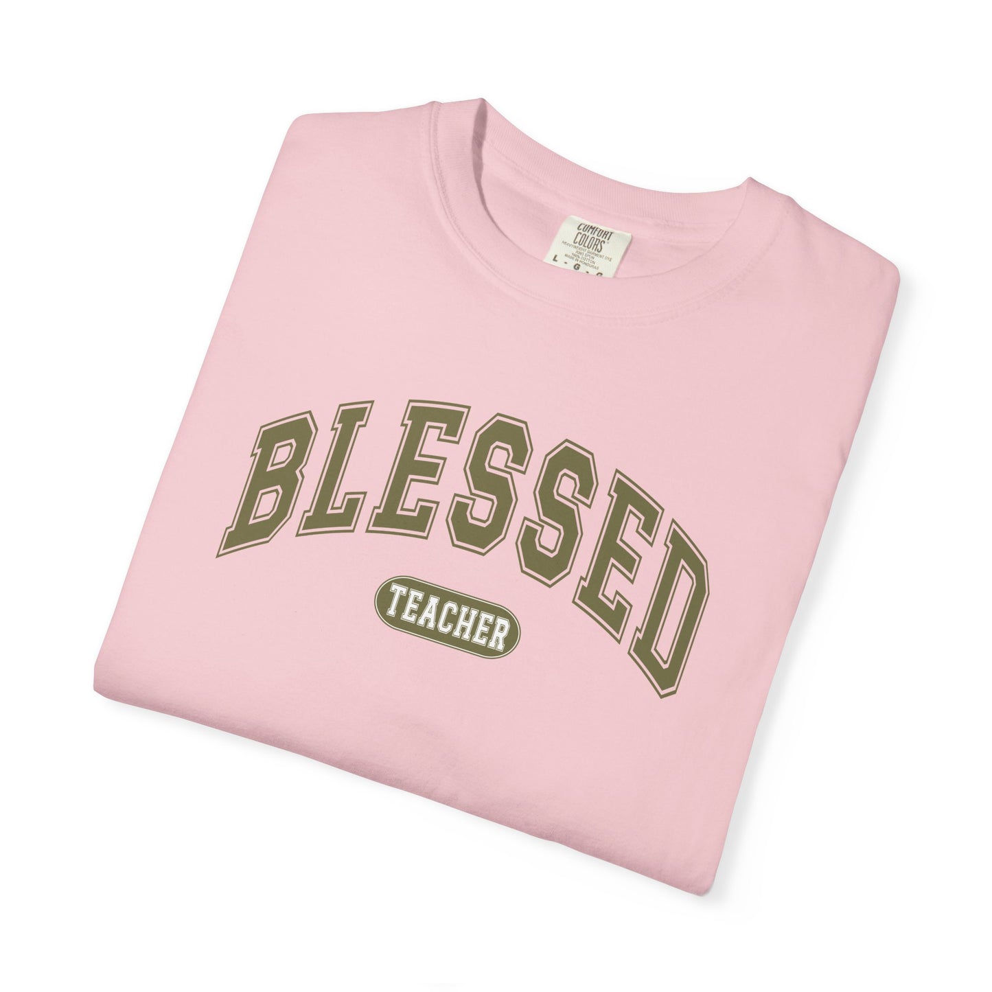 Comfort Colors Blessed Teacher Shirt | Inspirational Teacher T-Shirt | Cute Teacher Graphic Tee | Unisex Teacher Gift