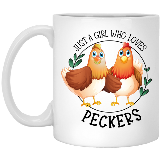 Girl Loves Peckers MUG