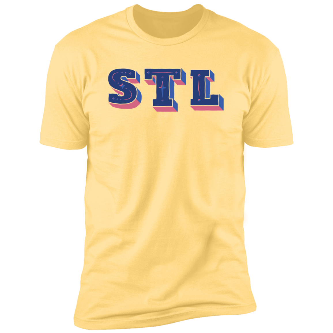 Premium Soft Cotton T-Shirt - STL - Blues