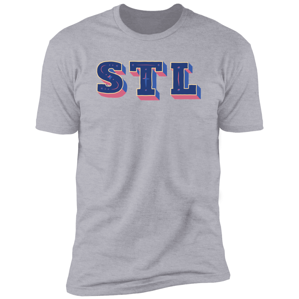Premium Soft Cotton T-Shirt - STL - Blues