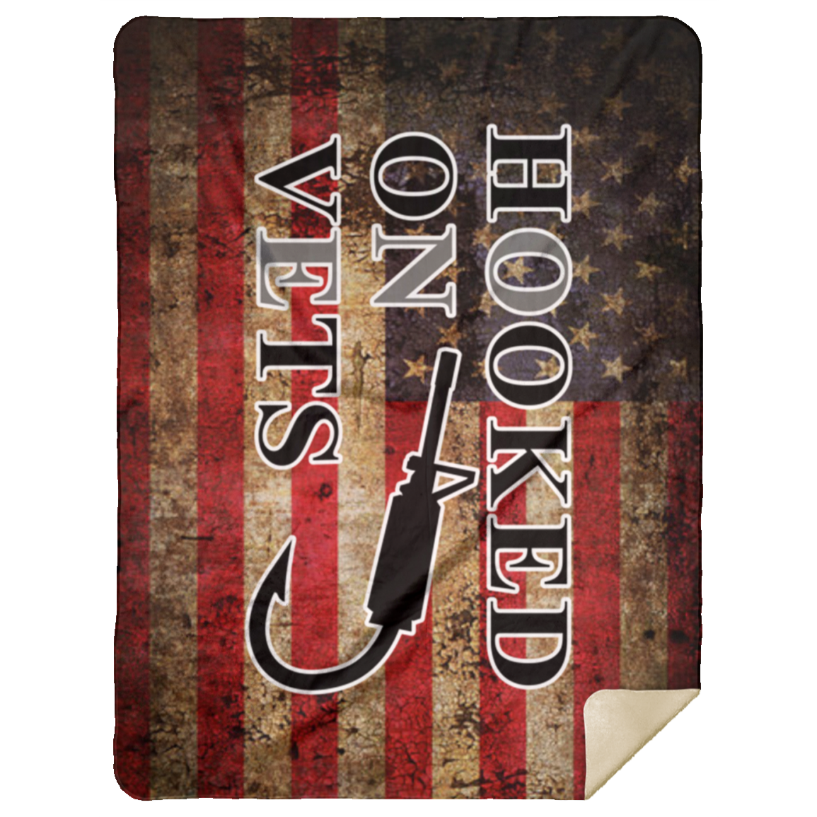 HOOKED ON VETS - Premium Mink Sherpa Blanket