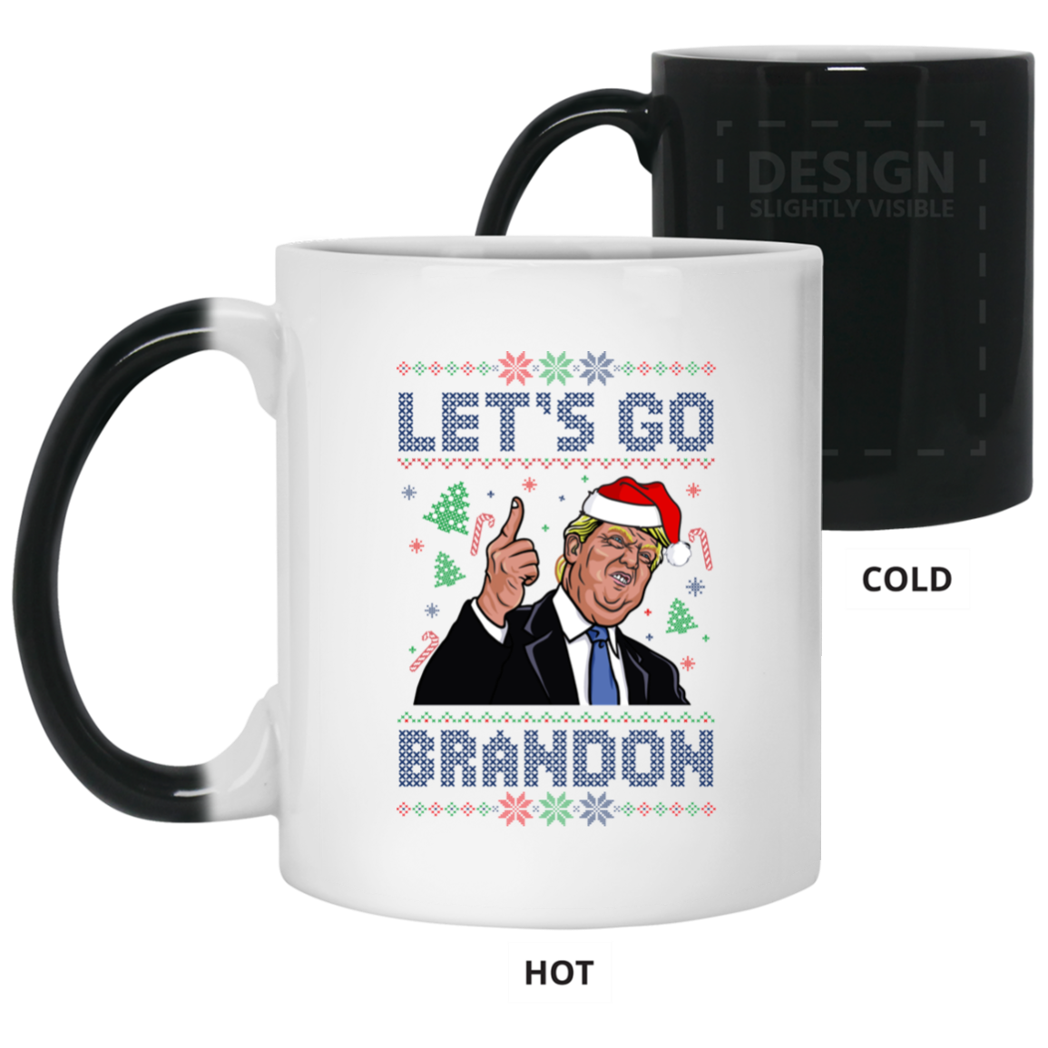 TRUMP FJB - Let's Go Brandon Ugly Christmas - MUGS