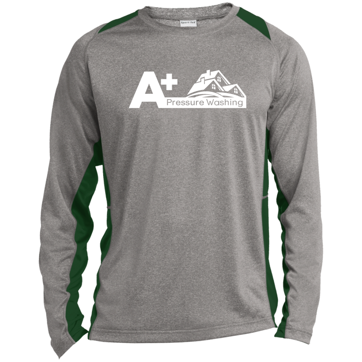 Long Sleeve Heather Colorblock Performance Tee