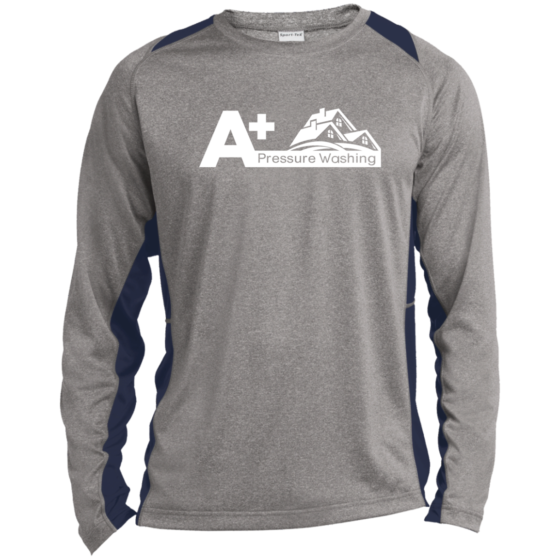 Long Sleeve Heather Colorblock Performance Tee