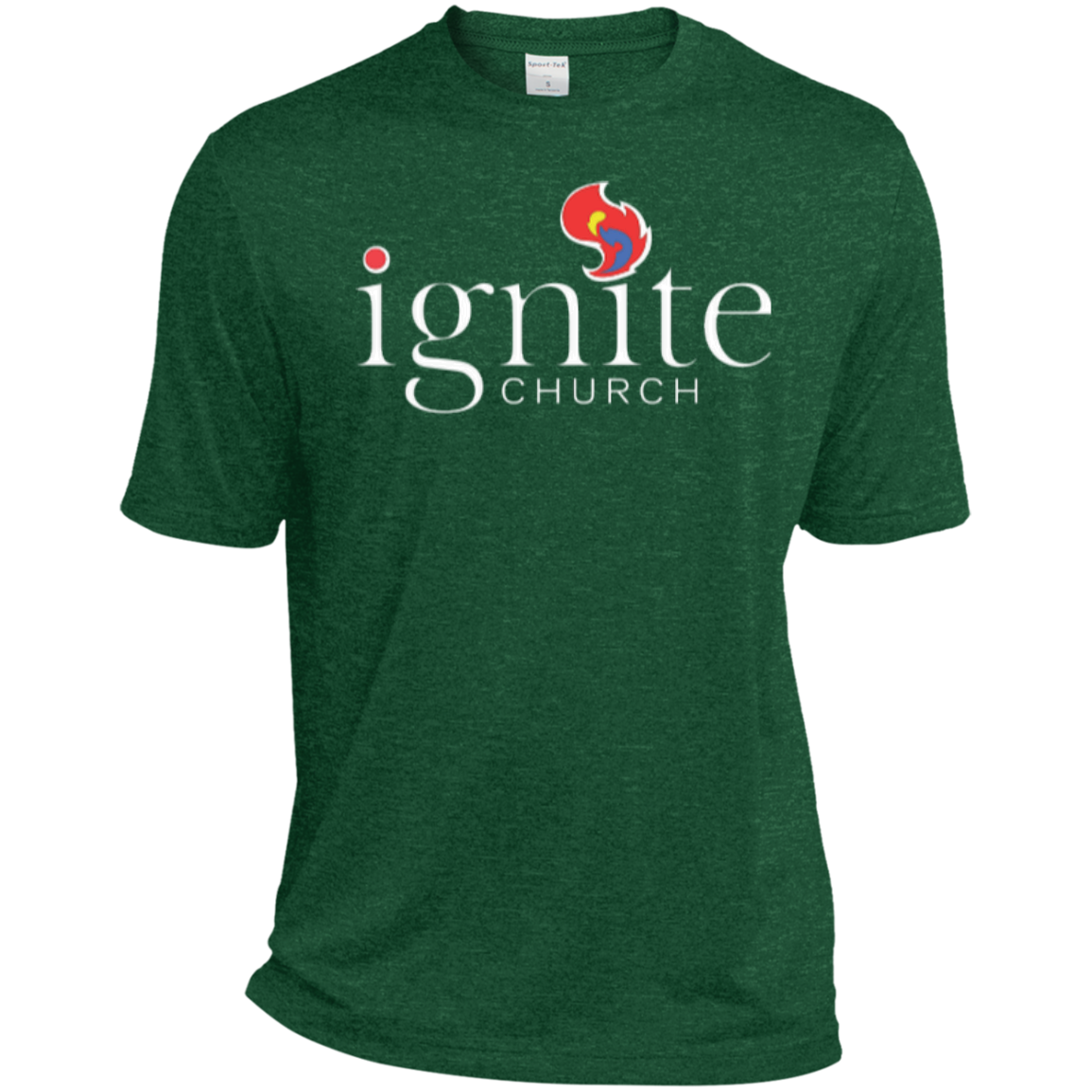 IGNITE church - Heather Dri-Fit Moisture-Wicking Tee for Him - Kick Merch - 3