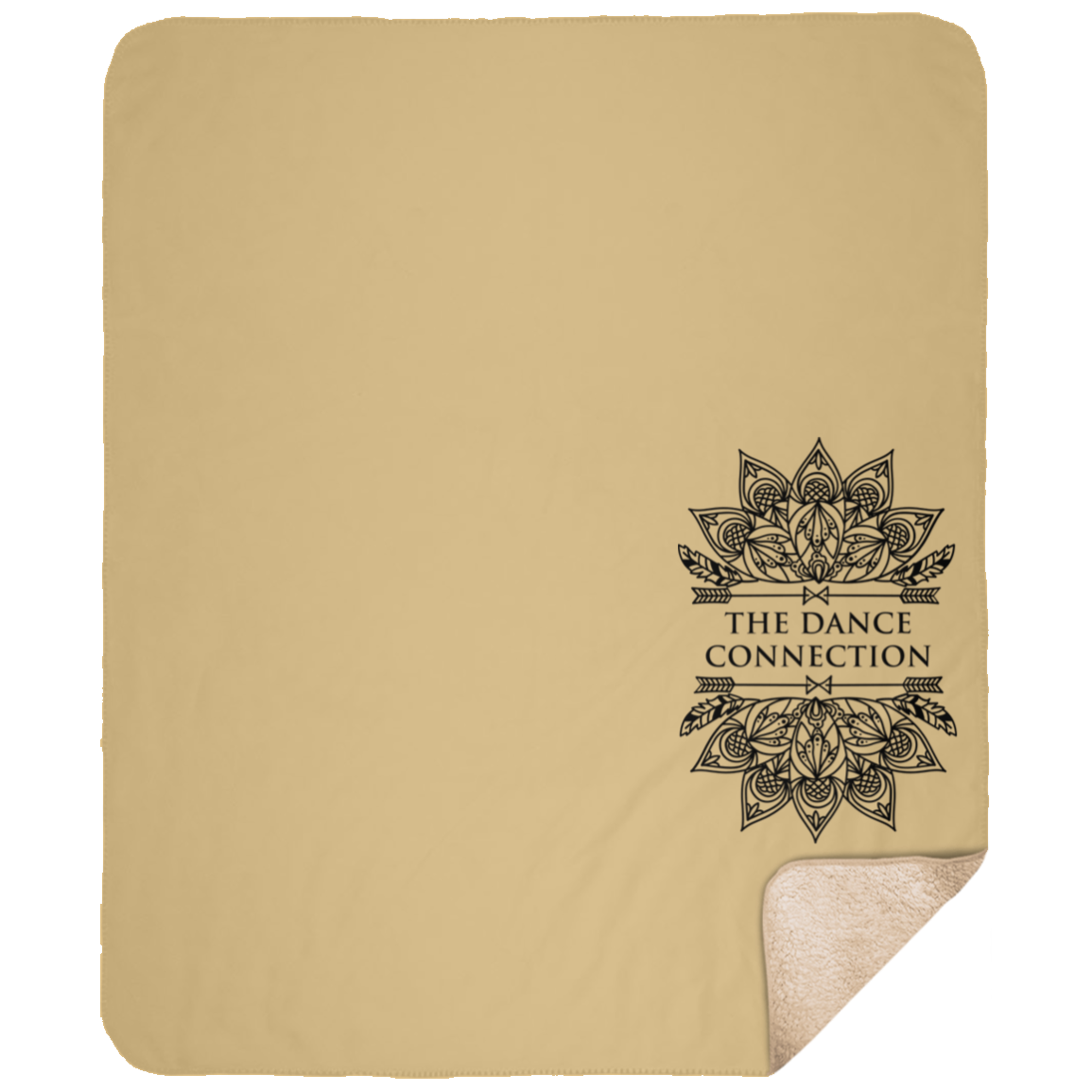 TDC Floral Large Fleece Sherpa Blanket - 50x60
