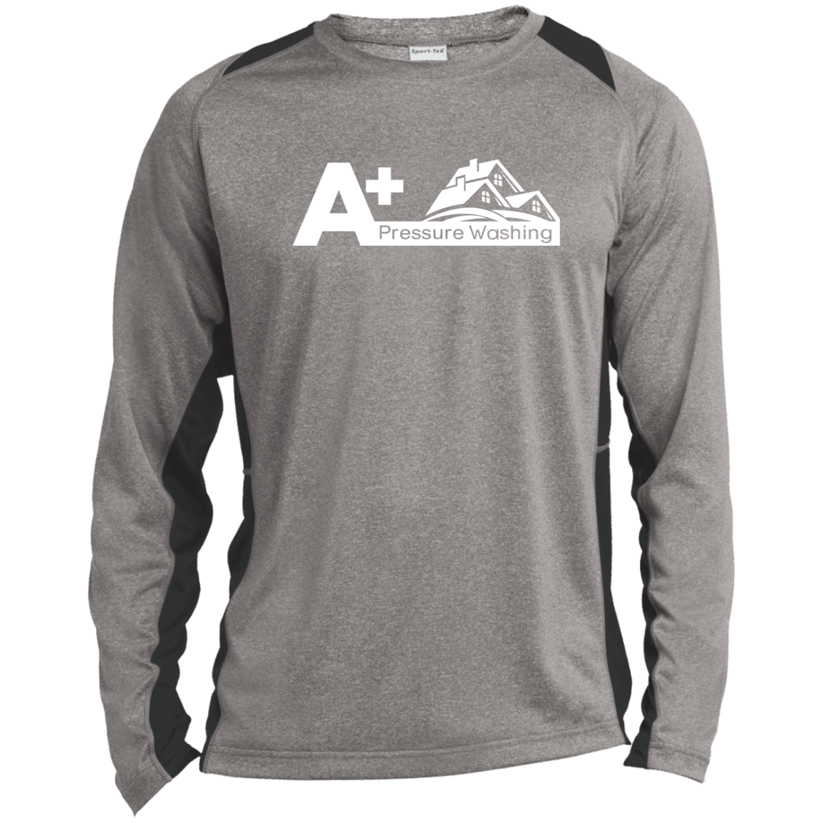 Long Sleeve Heather Colorblock Performance Tee