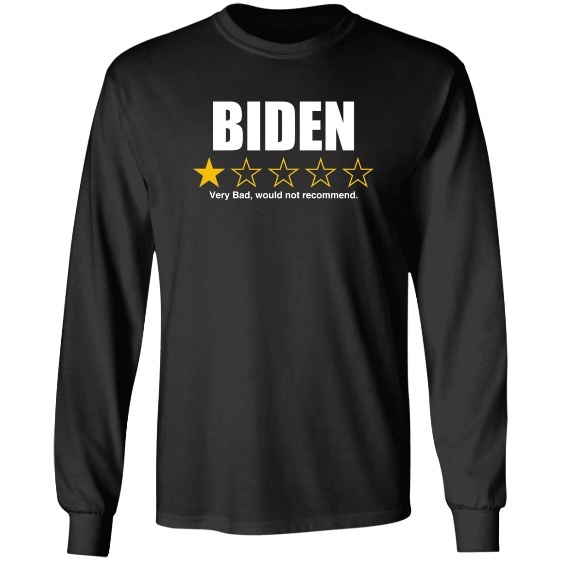 BIDEN - 1 Star Rating, Very Bad Not Recommended