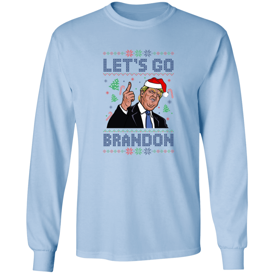 TRUMP FJB - Let's Go Brandon Ugly Christmas Apparel