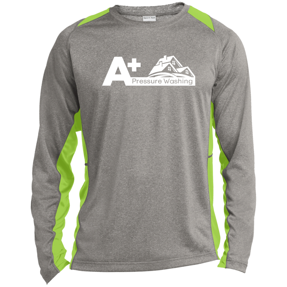 Long Sleeve Heather Colorblock Performance Tee