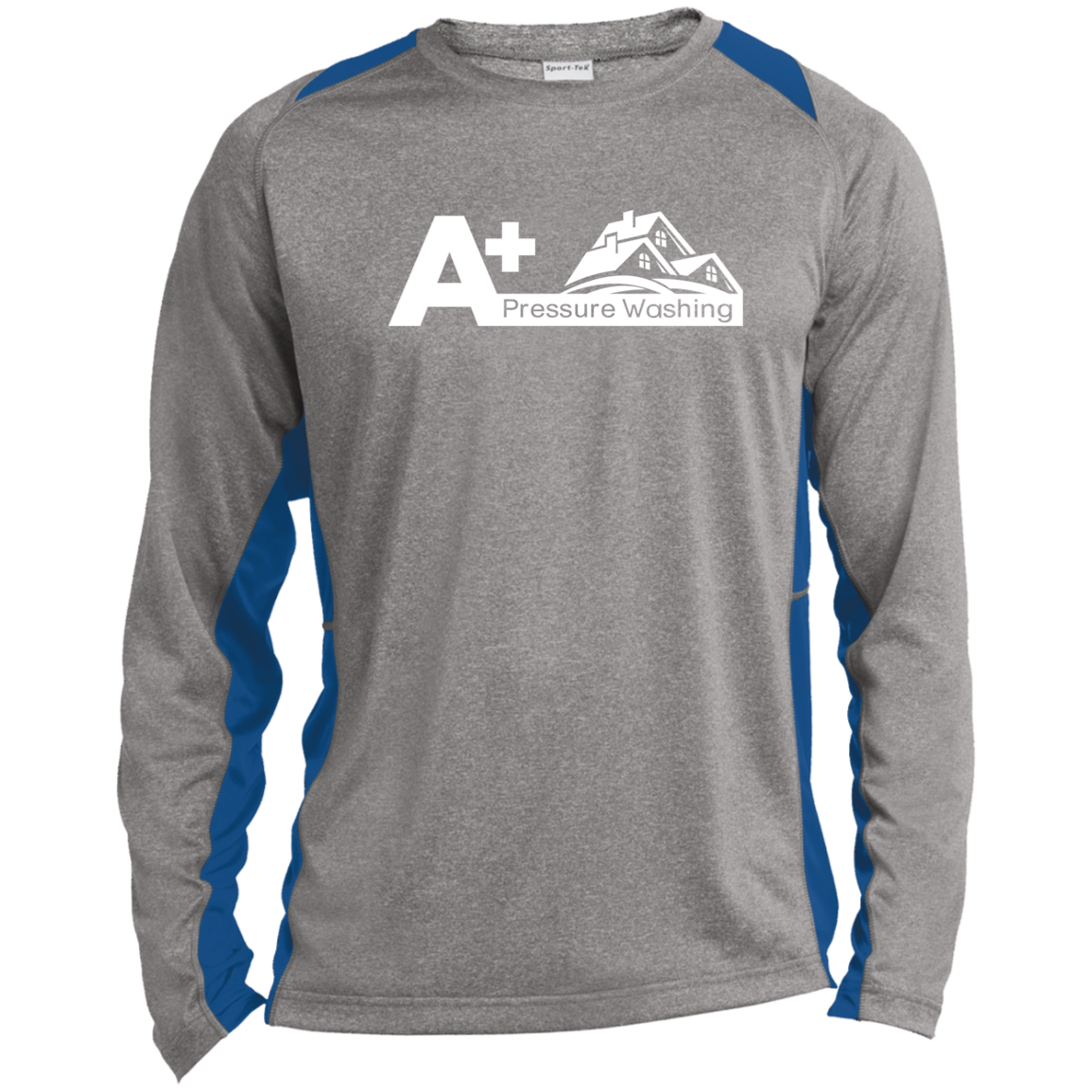 Long Sleeve Heather Colorblock Performance Tee