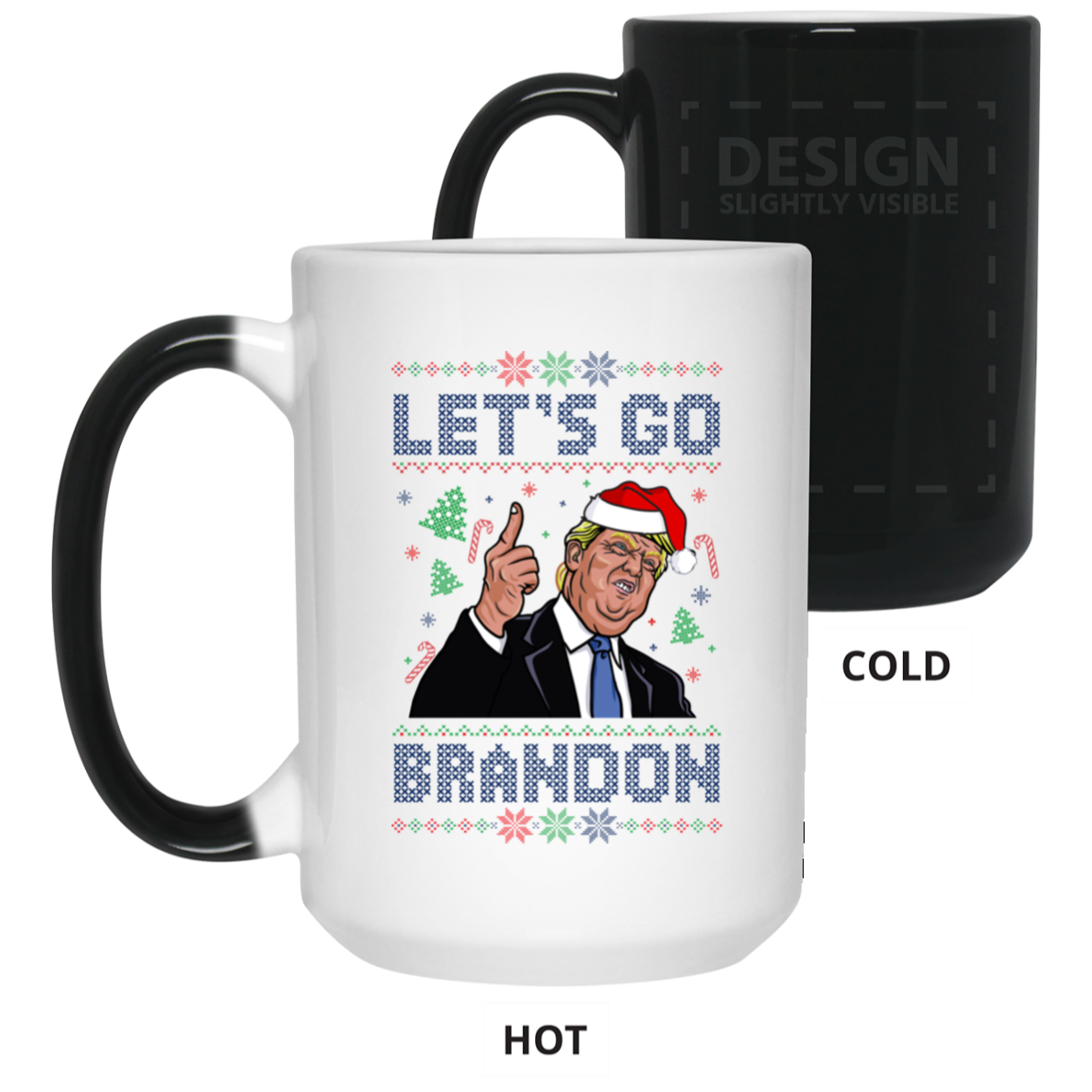 TRUMP FJB - Let's Go Brandon Ugly Christmas - MUGS