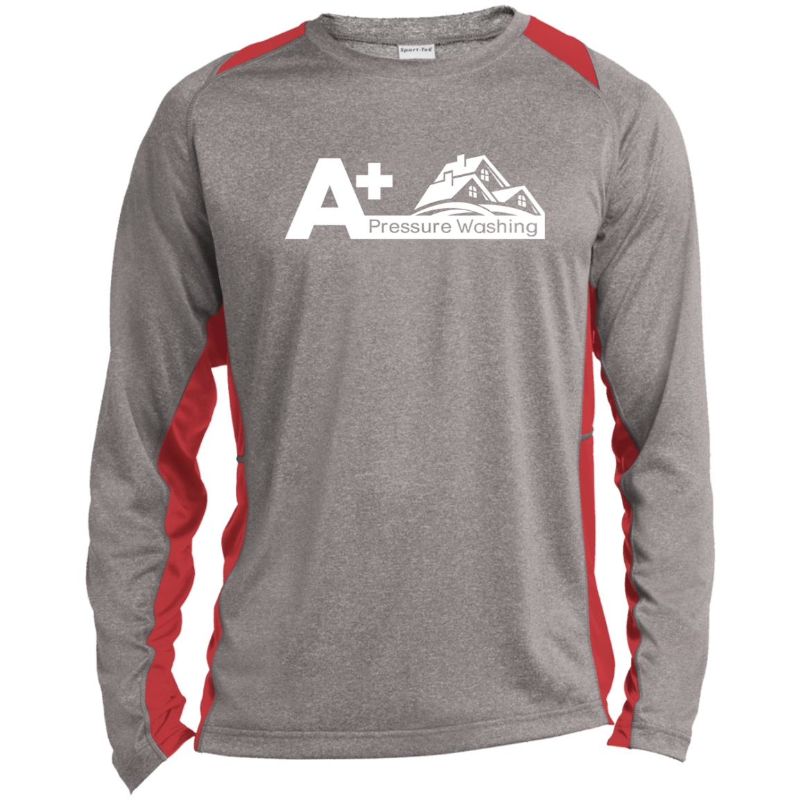 Long Sleeve Heather Colorblock Performance Tee