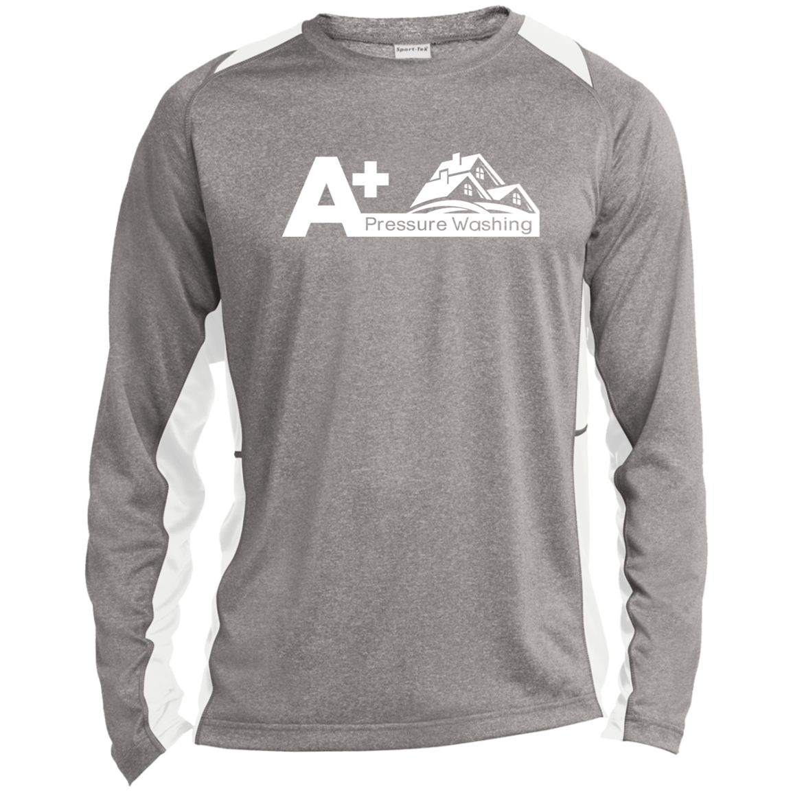 Long Sleeve Heather Colorblock Performance Tee